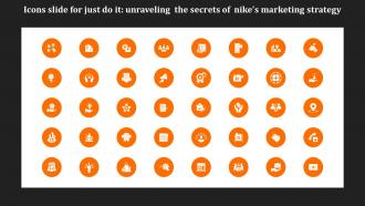 Icons Slide For Just Do It Unraveling The Secrets Of Nikes Marketing Strategy SS V
