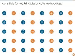 Icons slide for key principles of agile methodology
