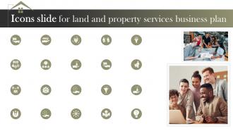 Icons Slide For Land And Property Services Business Plan BP SS