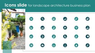 Icons Slide For Landscape Architecture Business Plan BP SS