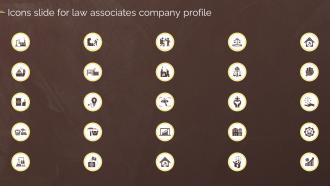Icons Slide For Law Associates Company Profile Ppt Powerpoint Presentation File Backgrounds