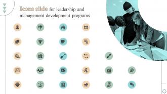 Icons Slide For Leadership And Management Development Programs