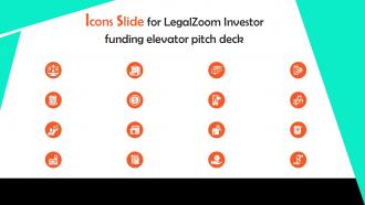 Icons Slide For Legalzoom Investor Funding Elevator Pitch Deck