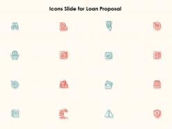 Icons slide for loan proposal ppt powerpoint presentation file example