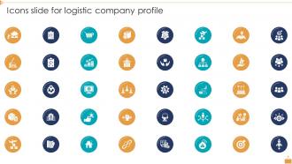 Icons Slide For Logistic Company Profile Ppt Graphics