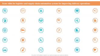 Icons Slide For Logistics And Supply Chain Automation System For Improving Delivery Operations