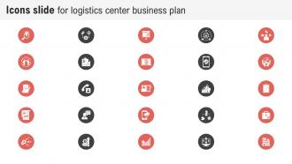Icons Slide For Logistics Center Business Plan BP SS