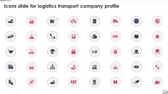 Icons Slide For Logistics Transport Company Profile