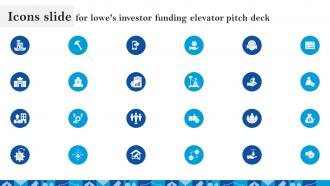 Icons Slide For Lowes Investor Funding Elevator Pitch Deck