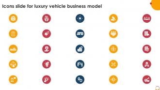 Icons Slide For Luxury Vehicle Business Model BMC SS V