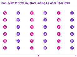 Icons slide for lyft investor funding elevator pitch deck ppt infographics ideas