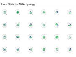 Icons slide for m and a synergy ppt powerpoint presentation show smartart