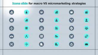 Icons Slide For Macro VS Micromarketing Strategies MKT SS V