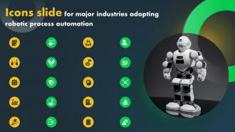 Icons Slide For Major Industries Adopting Robotic Process Automation