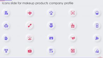 Icons Slide For Makeup Products Company Profile