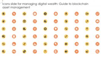 Icons Slide For Managing Digital Wealth Guide To Blockchain Asset Management BCT SS