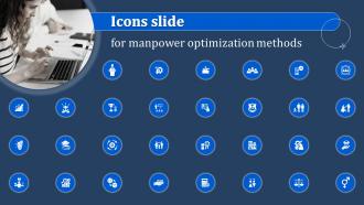 Icons Slide For Manpower Optimization Methods Ppt Microsoft
