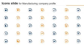 Icons Slide For Manufacturing Company Profile CP SS