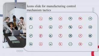 Icons Slide For Manufacturing Control Mechanism Tactics
