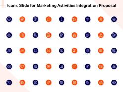 Icons slide for marketing activities integration proposal ppt powerpoint clipart images