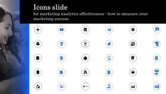 Icons Slide For Marketing Analytics Effectiveness How To Measure Your Marketing Success