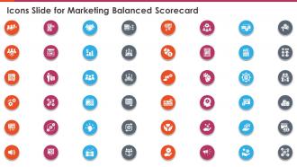 Icons slide for marketing balanced scorecard