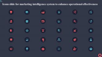 Icons Slide For Marketing Intelligence System To Enhance Operational Effectiveness MKT SS V