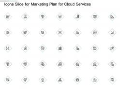 Icons slide for marketing plan for cloud services ppt powerpoint presentation gallery demonstration