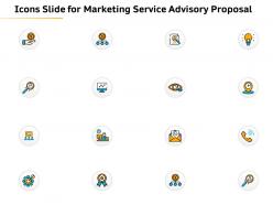 Icons slide for marketing service advisory proposal ppt file display