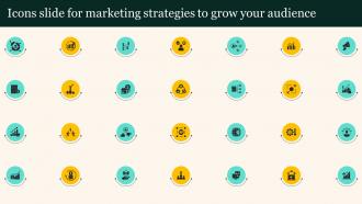 Icons Slide For Marketing Strategies To Grow Your Audience