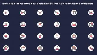 Icons slide for measure your sustainability with key performance indicators