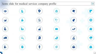 Icons Slide For Medical Services Company Profile Ppt Slides Background Images