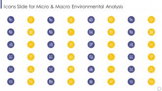 Icons slide for micro and macro environmental analysis