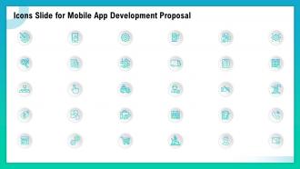 Icons slide for mobile app development proposal