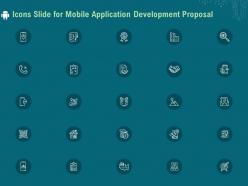 Icons slide for mobile application development proposal ppt template