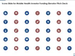 Icons slide for mobile health investor funding elevator pitch deck