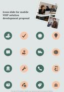 Icons Slide For Mobile Voip Solution Development Proposal One Pager Sample Example Document