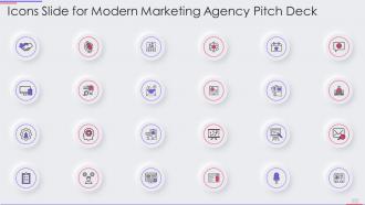 Icons slide for modern marketing agency pitch deck