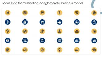 Icons Slide For Multination Conglomerate Business Model BMC SS V