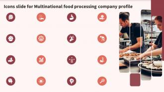 Icons Slide For Multinational Food Processing Company Profile