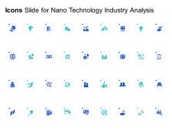 Icons slide for nano technology industry analysis ppt powerpoint presentation summary information