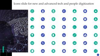 Icons Slide For New And Advanced Tech And People Digitization