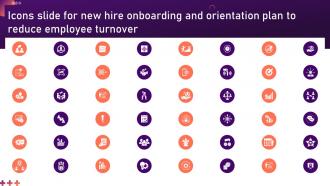 Icons Slide For New Hire Onboarding And Orientation New Hire Onboarding And Orientation Plan