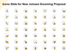 Icons slide for new joinees grooming proposal ppt powerpoint presentation examples