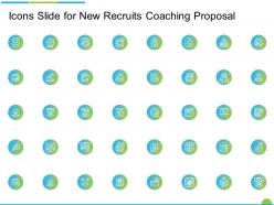 Icons slide for new recruits coaching proposal ppt powerpoint presentation icon good