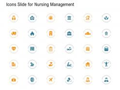 Icons slide for nursing management nursing management ppt clipart