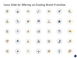 Icons slide for offering an existing brand franchise ppt infographics