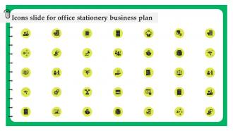 Icons Slide For Office Stationery Business Plan Ppt Infographics BP SS