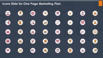 Icons slide for one page marketing plan ppt ideas professional