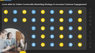 Icons Slide For Online Commodity Marketing Strategy To Increase Customer Engagement